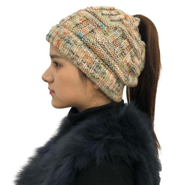 Color pullover hat ponytailcap