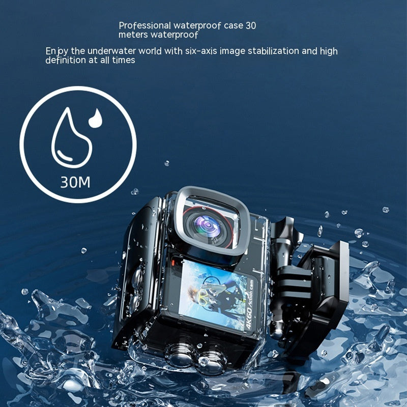 Waterproof 30 M True 4K Riding Camera Anti-shake Wide Angle HD Action Camera